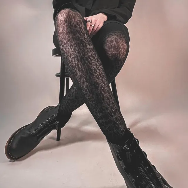 Pretty Polly Animal Pattern Tight - 1 Size ( eur 36 tot 42) - Zwart - AYJ9