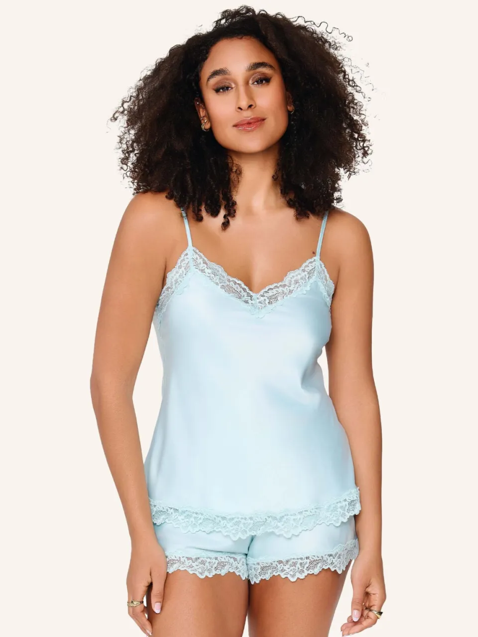 Lingadore DAILY satin top & short lichtblauw, foto 2