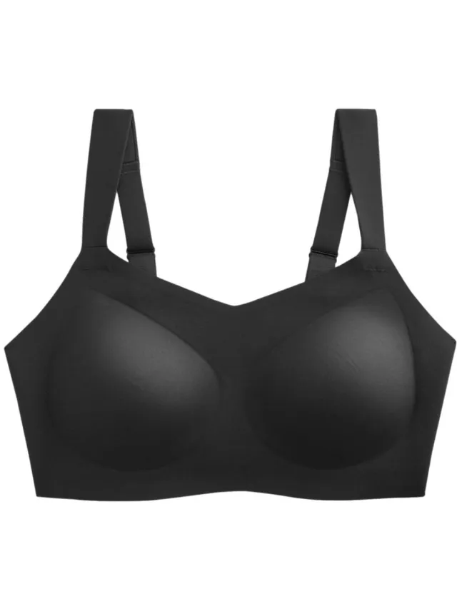 Next Dames - DD+ Ultimate Comfort beha met gewatteerde bandjes zonder beugel - Zwart