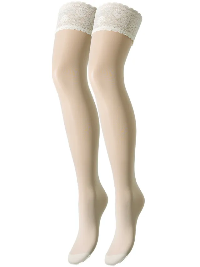 Trasparenze Panty’s/Kousen Trasparenze Autoreggente 20 Denary Rosy Wit