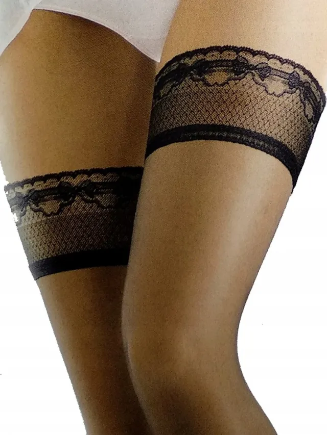 Gatta Hold Up Kousen - 8 DEN - Zelfhoudende Kousen - Dames Kousen - Stay Up - Zwart Zwarte