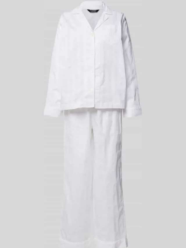 Lauren Ralph Lauren Pyjama met logostitching Wit