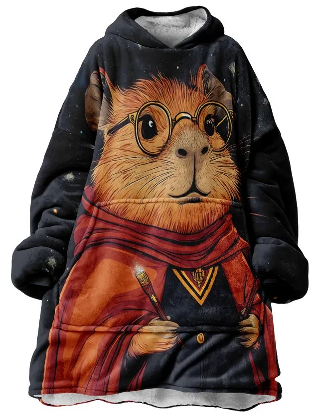 Mr. Gugu & Miss Go "Wizard Guinea Pig" Knuffeltrui Huggie zwart, foto 2