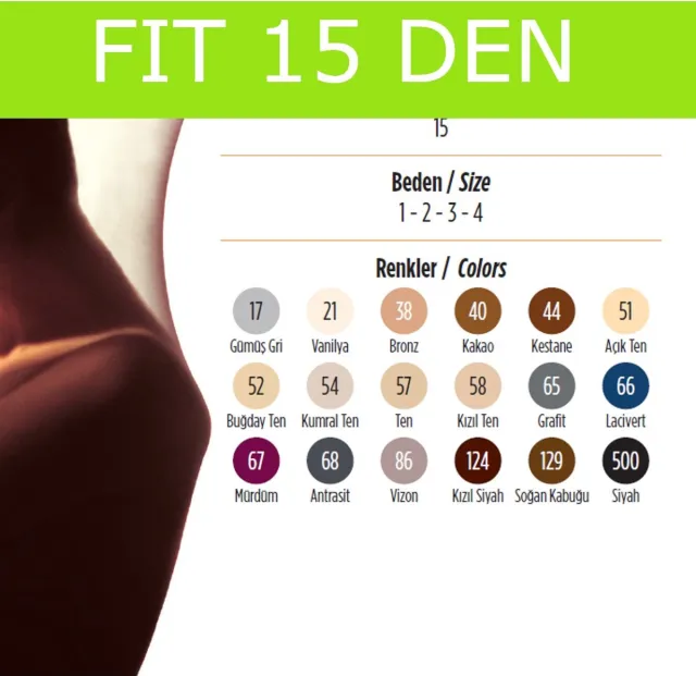 Penti Fit 15 Denier Dames Panty PCLP0A7K19SK - PRUIM