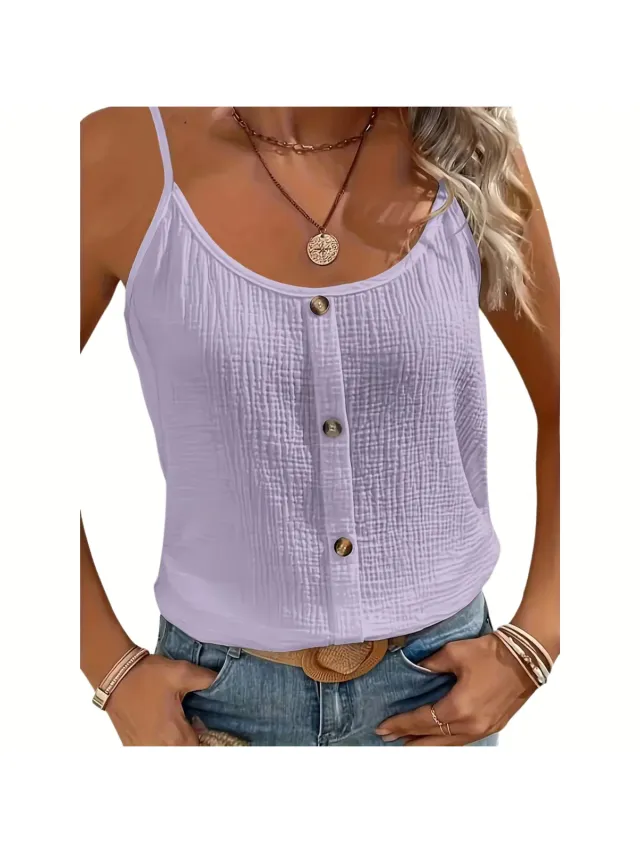 Currero Topje Dames - Top Kleding - Shirt - Blouse - Kort - Volwassen - Lichtpaars