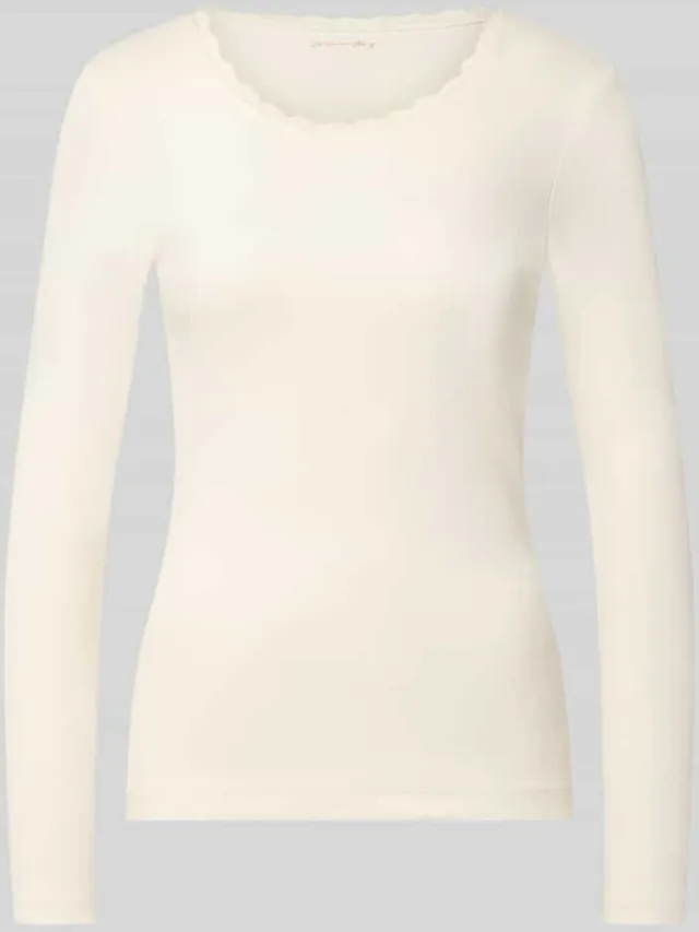 Christian Berg Woman Pyjamabovendeel van katoenmix Offwhite