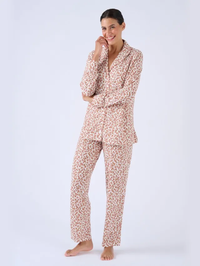 Damart Pyjama met knoopsluiting Thermolactyl - Dames - Beige - 50-52 (XL)