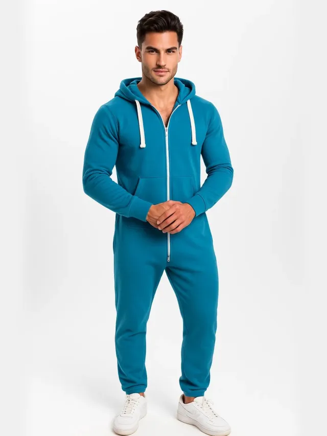 JC Blue Turquoise Onesie - Huispak - Onesie mannen - Onesie Vrouwen