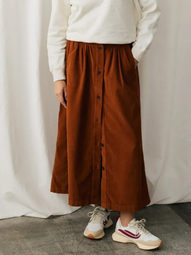 TWOTHIRDS dames vegan Rok Castlerock Toffee Bruin