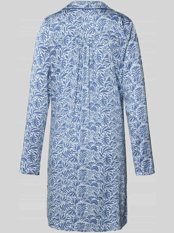 CCDK Copenhagen Relaxed fit nachthemd van viscosemix, model 'Josephine' blauw, foto 2