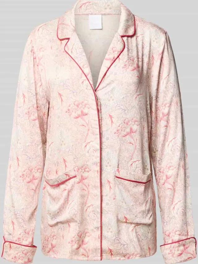 CCDK Copenhagen Pyjamabovendeel met reverskraag, model 'Josephine' Roze