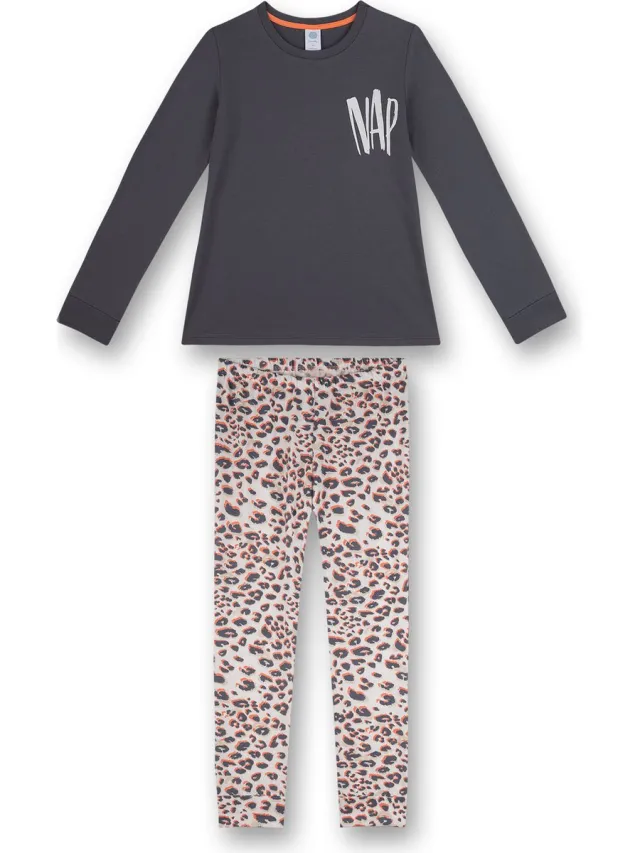 Sanetta pyjama meisje Panther Grey NAP Antraciet