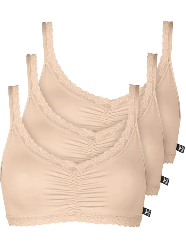 Like it! 3-pack Soft bh Olivia naakt