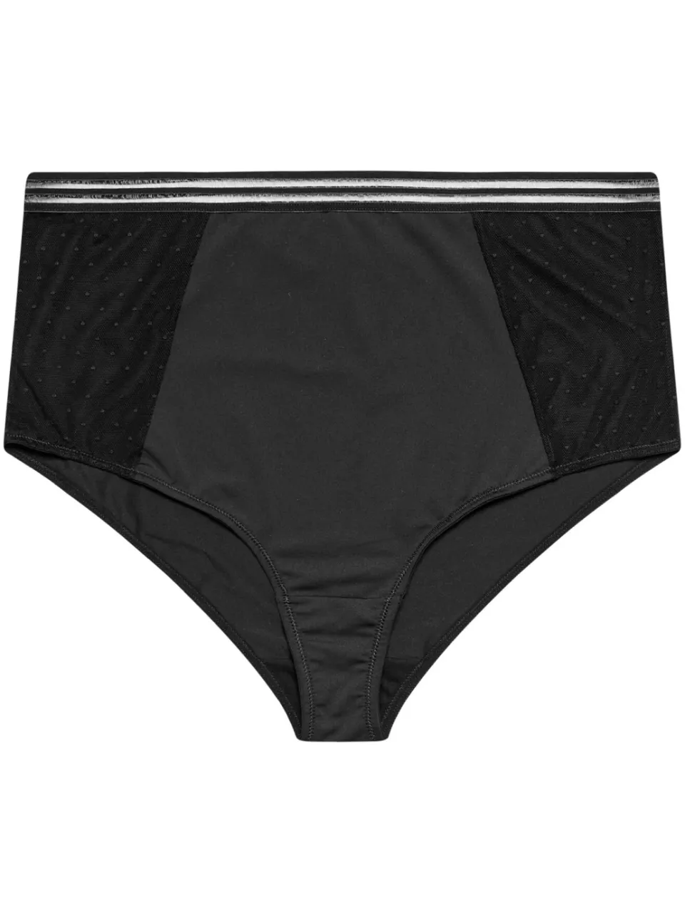Yours Zwarte Kanten Dobby Slips Met Volledige Dekking-48, foto 2