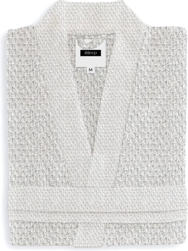 iSleep Badjas Grant - 100% Katoen - Unisex - White