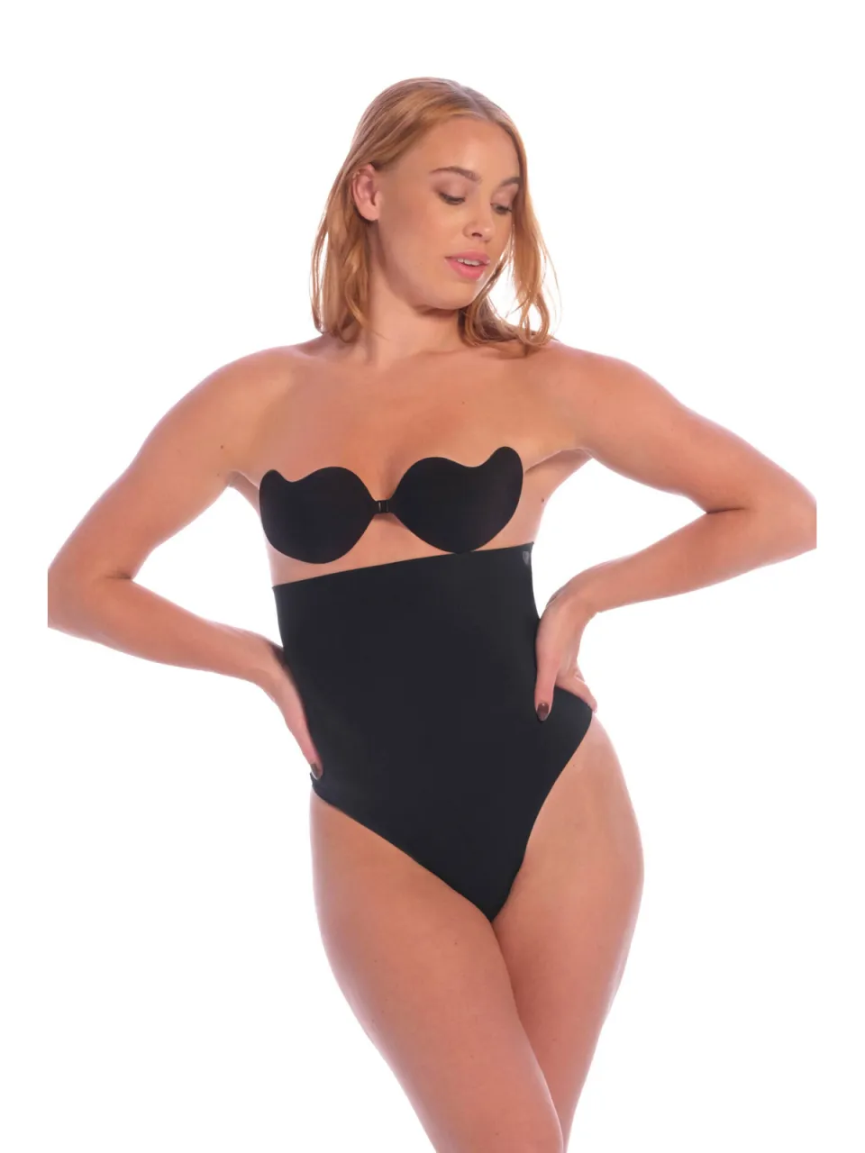 Perfect Secrets high waist corrigerende string Power Shaper zwart