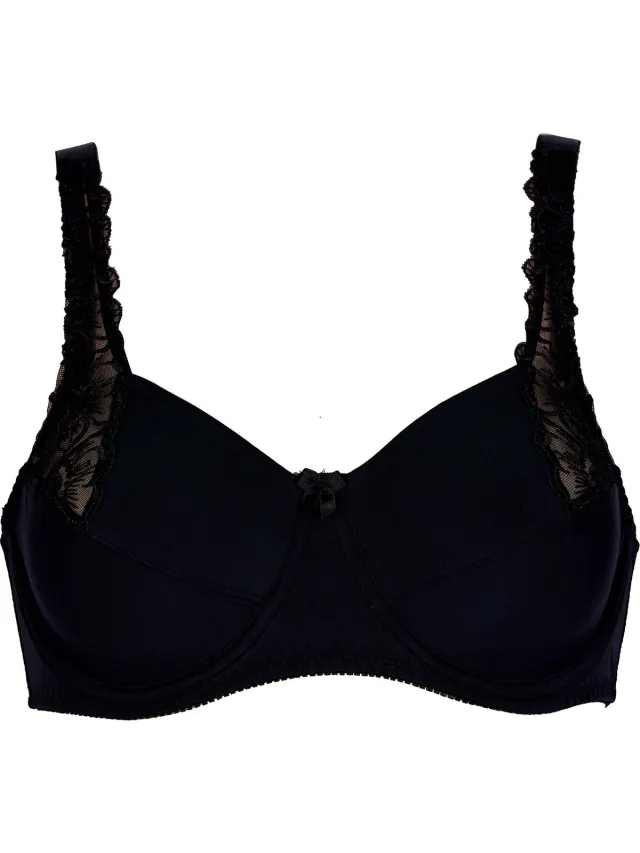 Elbrina EMBROIDERY Vrouwen Beha - Black Zwart
