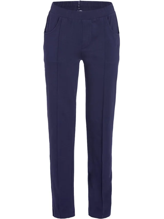 Ringella Blauwe chique loungebroek Ringella - Blauw - Maat - 52