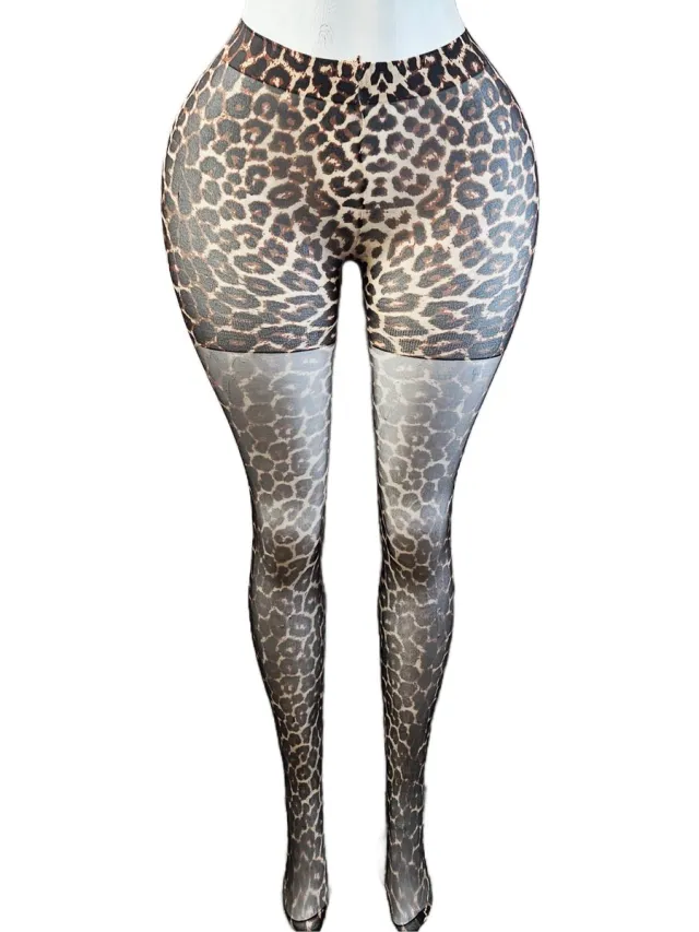 BamBella ® - Panty - onesize - maillot pantys Dames - Onesize - bruin panterprint dierenprint
