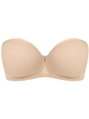 Freya Tailored strapless beugel-bh Beige,Zwart