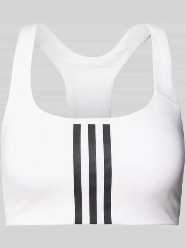Adidas Bustier met labeltypische strepen Offwhite