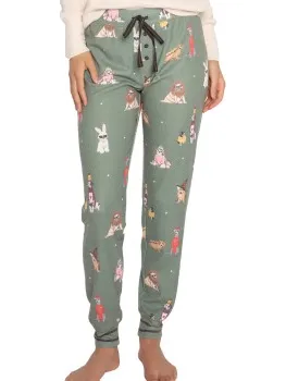 PJ Salvage My Dog Is My Boo Pants Groen,Versch.kleure/Patroon