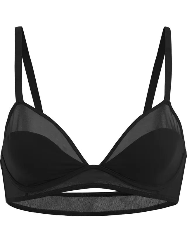 Wolford Long Line Bralette Dames Beha - black zwart