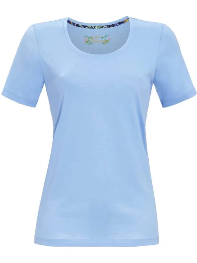 Ringella Dames pyjamashirt Ringella azuurblauw