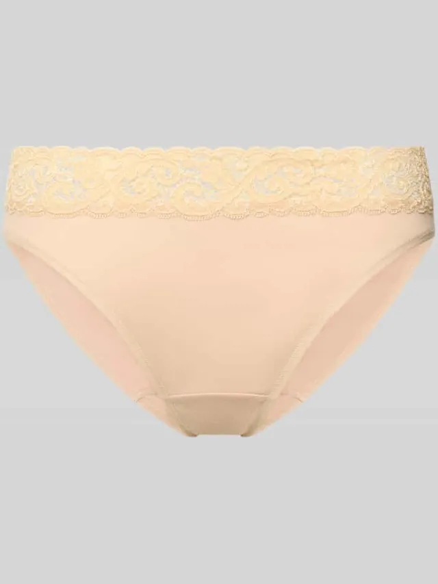 Hanro Slip met kant model 'MOMENTS' Beige