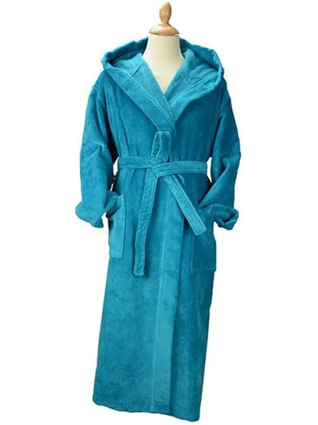 ARTG Dames/Dames Deluxe badjas met capuchon (Diep Blauw)