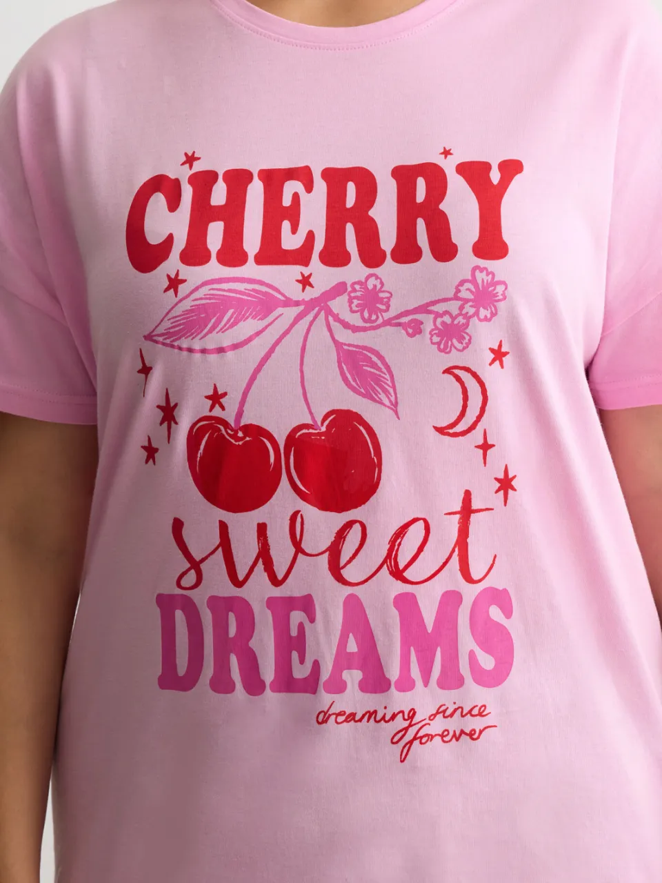 Yours Roze 'Cherry Sweet Dreams' Luipaardpyjamaset-48, foto 5