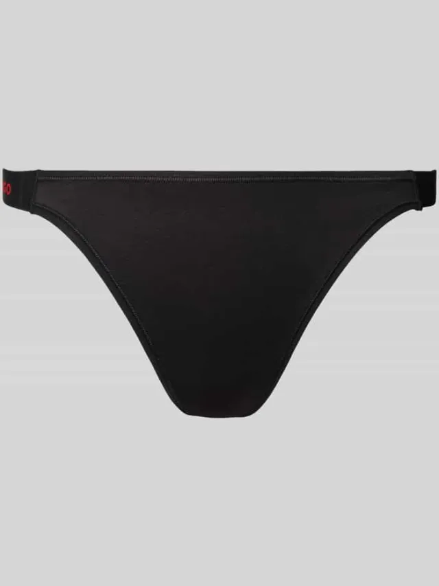 String met bandinzetten met label opzij, model 'HUGO ID STRING' zwart, foto 2
