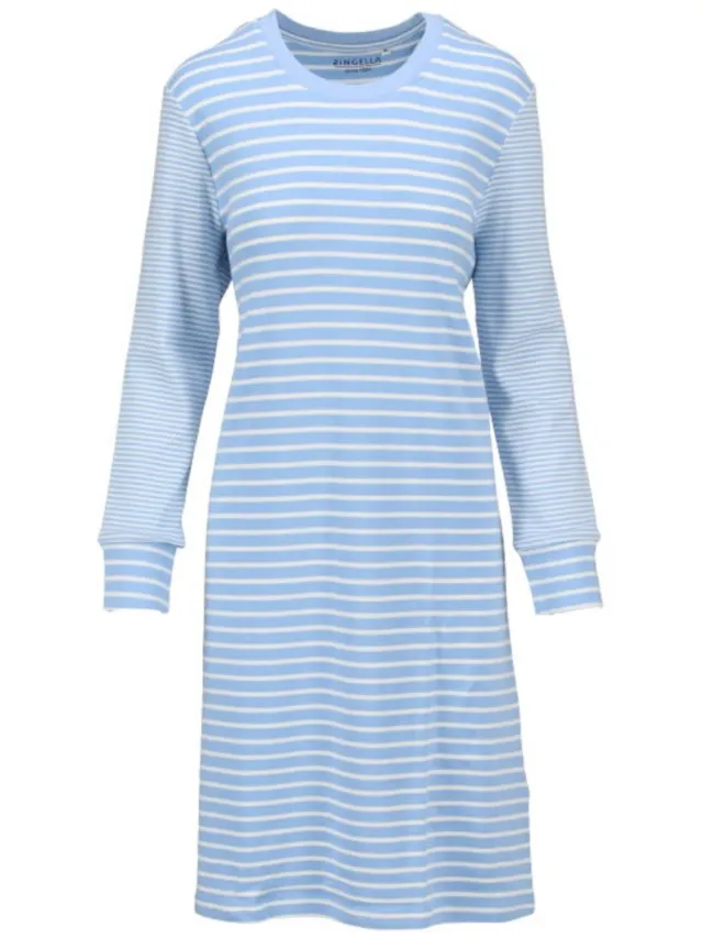 Ringella Stylish stripes – Nachtkleed – 6511026 – Fjord Blauw –