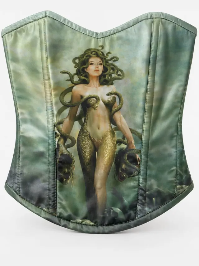 Succubus Clothing Medusa Volborst Corset Groen