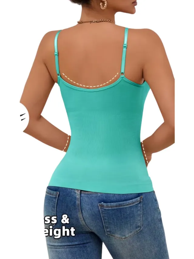 Currero Topje Dames - Top Kleding - Shirt - Blouse - Kort - Volwassen - Blauw Meer