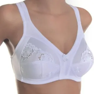 sassa Classic Soft Bra With Wide Straps bh wit Beige,Wit