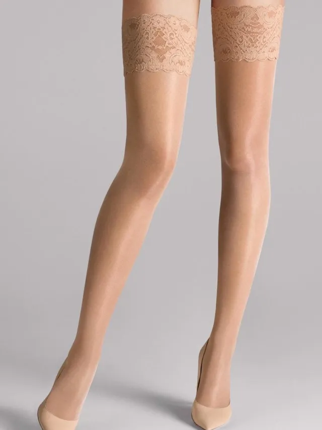 Wolford Hold Up Kous Satin Touch 20 gobi
