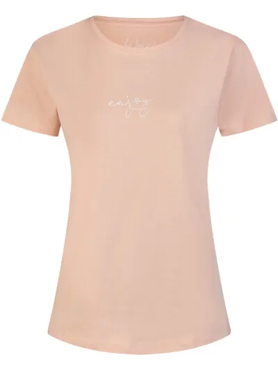 By Louise Dames korte pyjama set shortama roze/blauw gestipt, foto 2