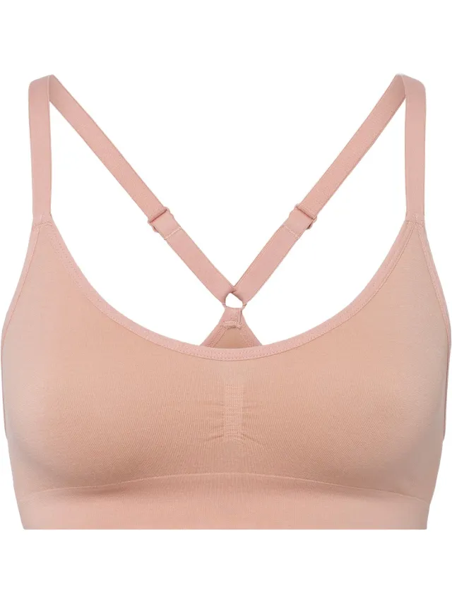 BeeDees Bralette Comfee Pure Beugelvrije One-Size bh met smalle bandjes nude