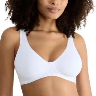 Sloggi Basic Plus Soft bh zonder beugel wit Beige,Zwart,Wit