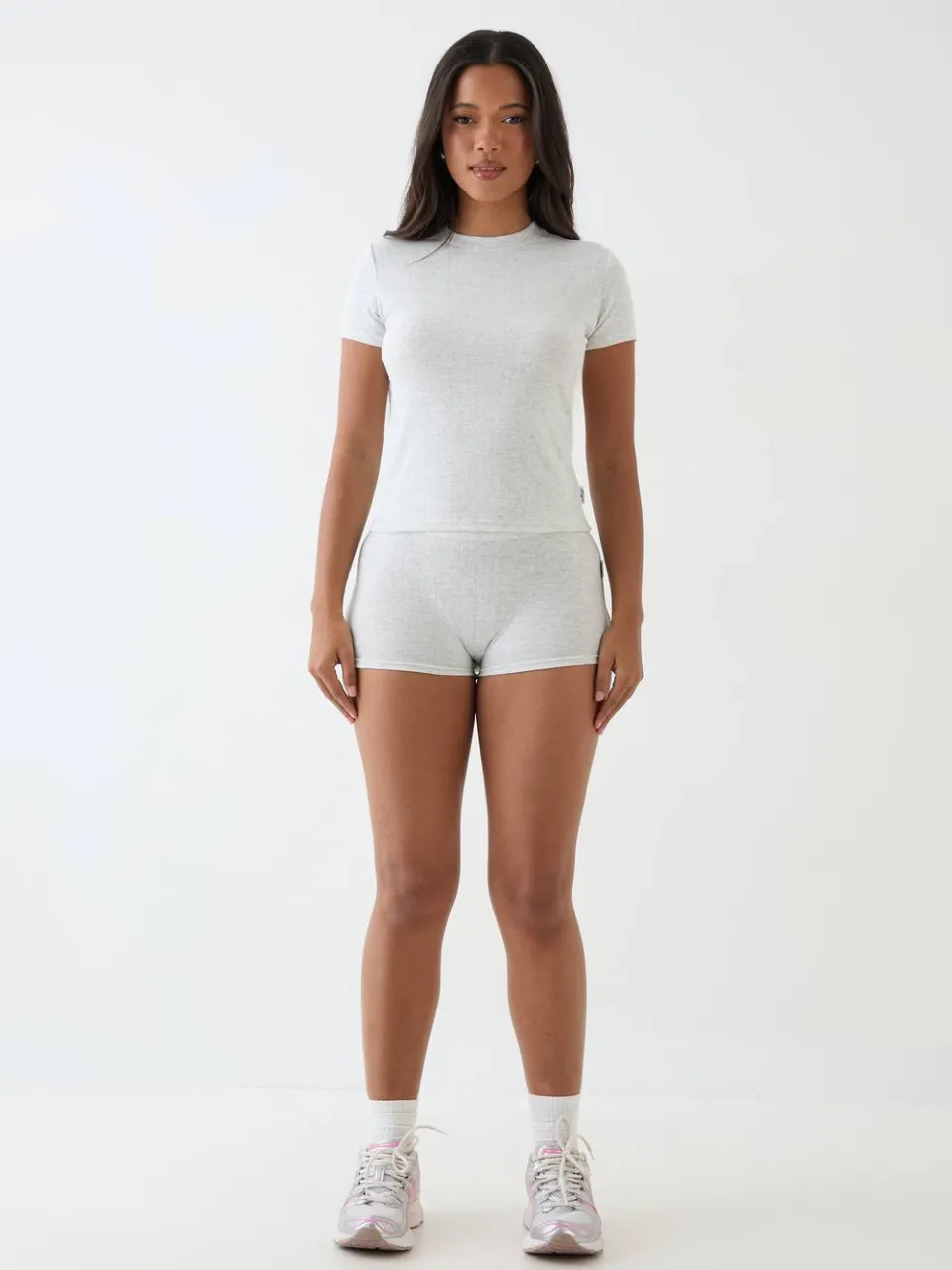 Dames Dsgn Studio Pointelle Getailleerd T-shirt asgrijs, foto 3