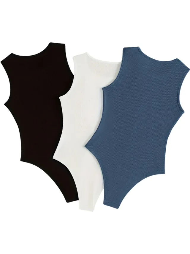 100 Bodysuit Dames - Jumpsuit - Corrigerend Ondergoed - Body plunge - Lingerie - Setje Vrouwen - 3 Pcs - Gemengd