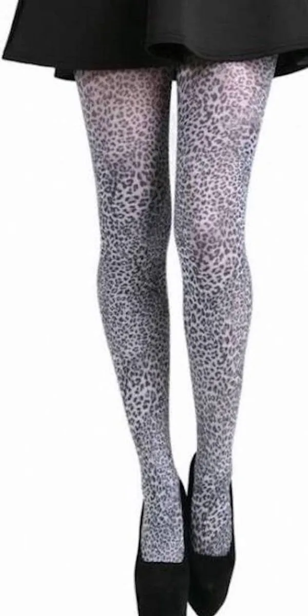 Pamela Mann petite leopard panty zwart/grijs
