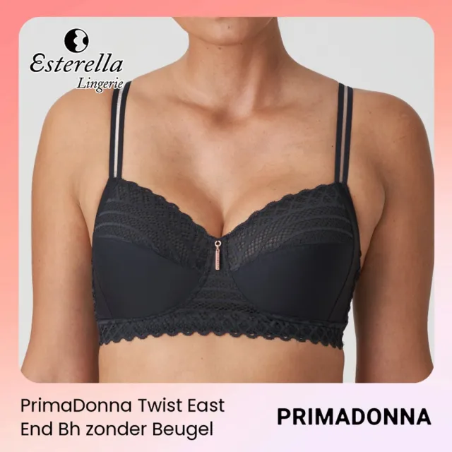 PrimaDonna Twist East End Bh Zonder Beugel 0141935 Charbon - maat EU 80C / FR Zwart