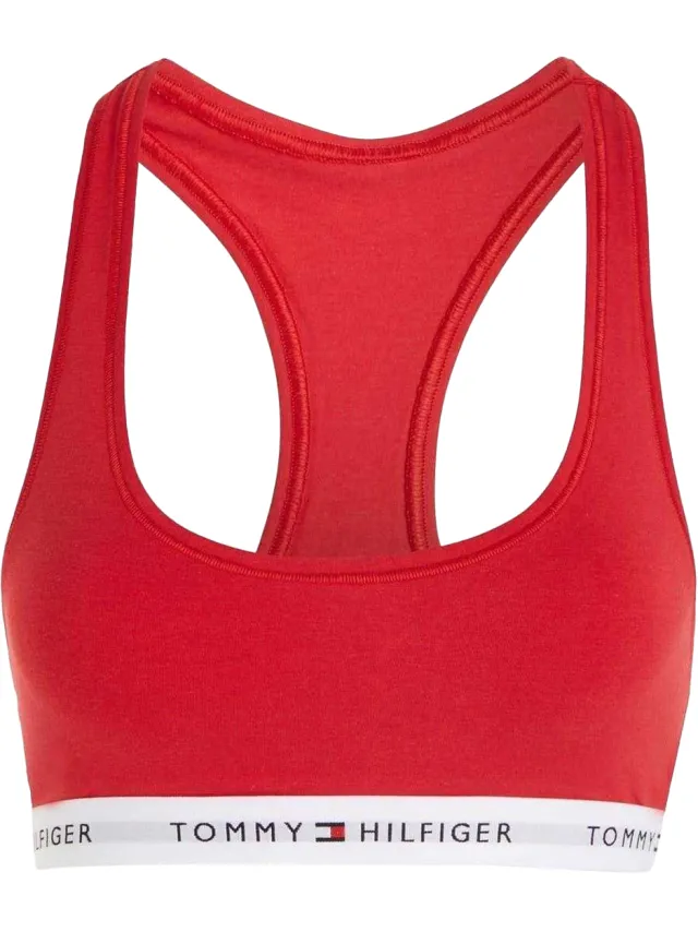 Tommy Hilfiger Dames/Dames Katoenmix Bralette (Primair Rood) Wit/Rood