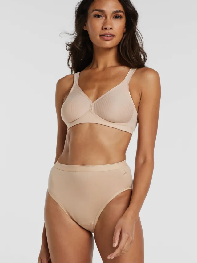 Triumph Modern Soft+Cotton N bh zonder beugel lichtbeige