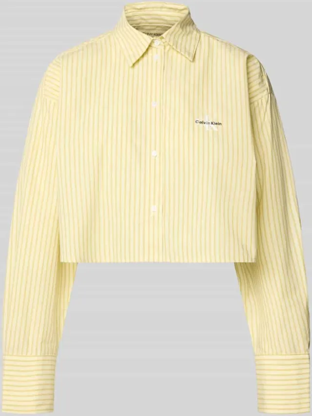 Calvin Klein regular fit pyjamabovendeel van puur katoen Lichtgeel