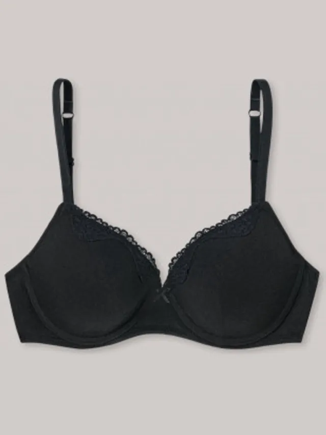 Schiesser Pure Cotton bh (1-pack) - dames beugel-bh zwart