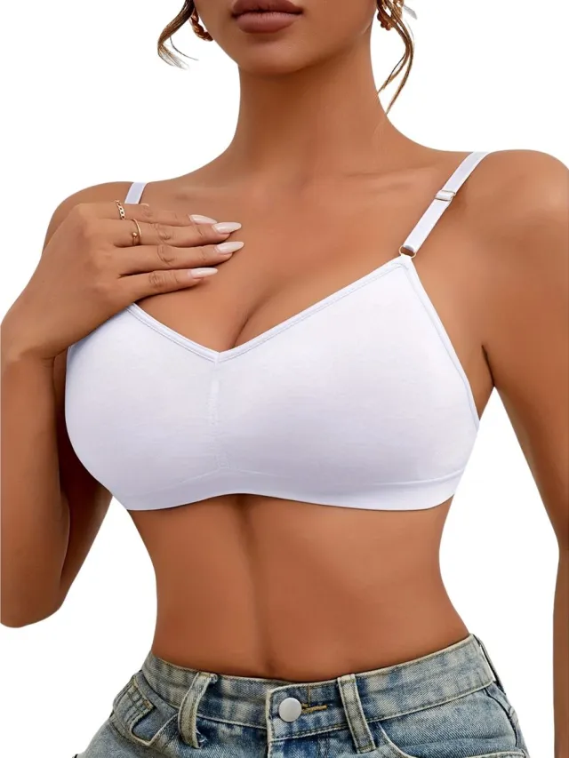 Currero BH Zonder Beugel - Strapless - Zonder Bandjes - Met Voorsluiting - Push-up Bh's - Comfort Beha - Comfortabel - Grote Sluiting - Wit