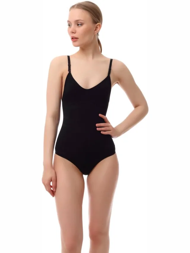 TAFUER Corrigerende Ondergoed - Dames Shaper Bodysuit Top - Butt Lifting & Tummy Control – Zwart - Verstelbare Bandjes - 1 Stuk